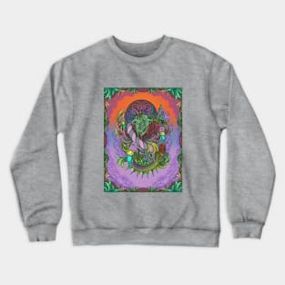 Goat Engraving Surrealism Artwork Crewneck Sweatshirt